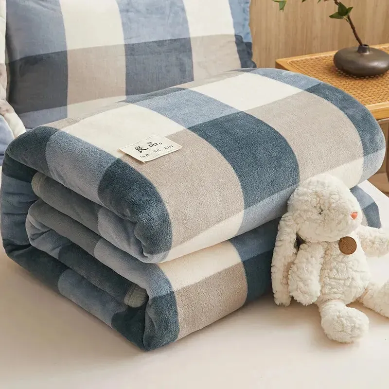 Extra Soft Flannel Blanket Thick Nap Heat/Air Conditioning All Season Blanket