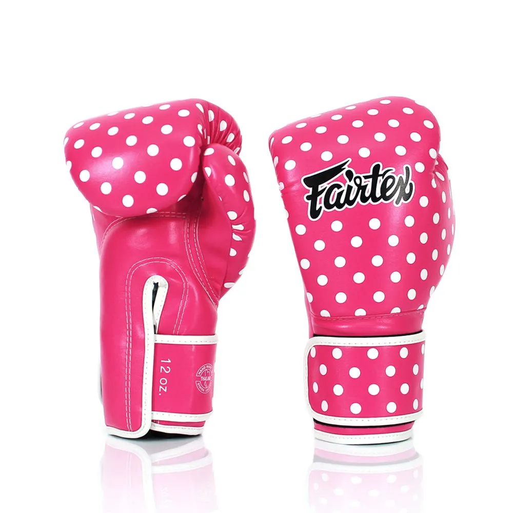FAIRTEX VINTAGE POLKA DOT GLOVES - BGV14