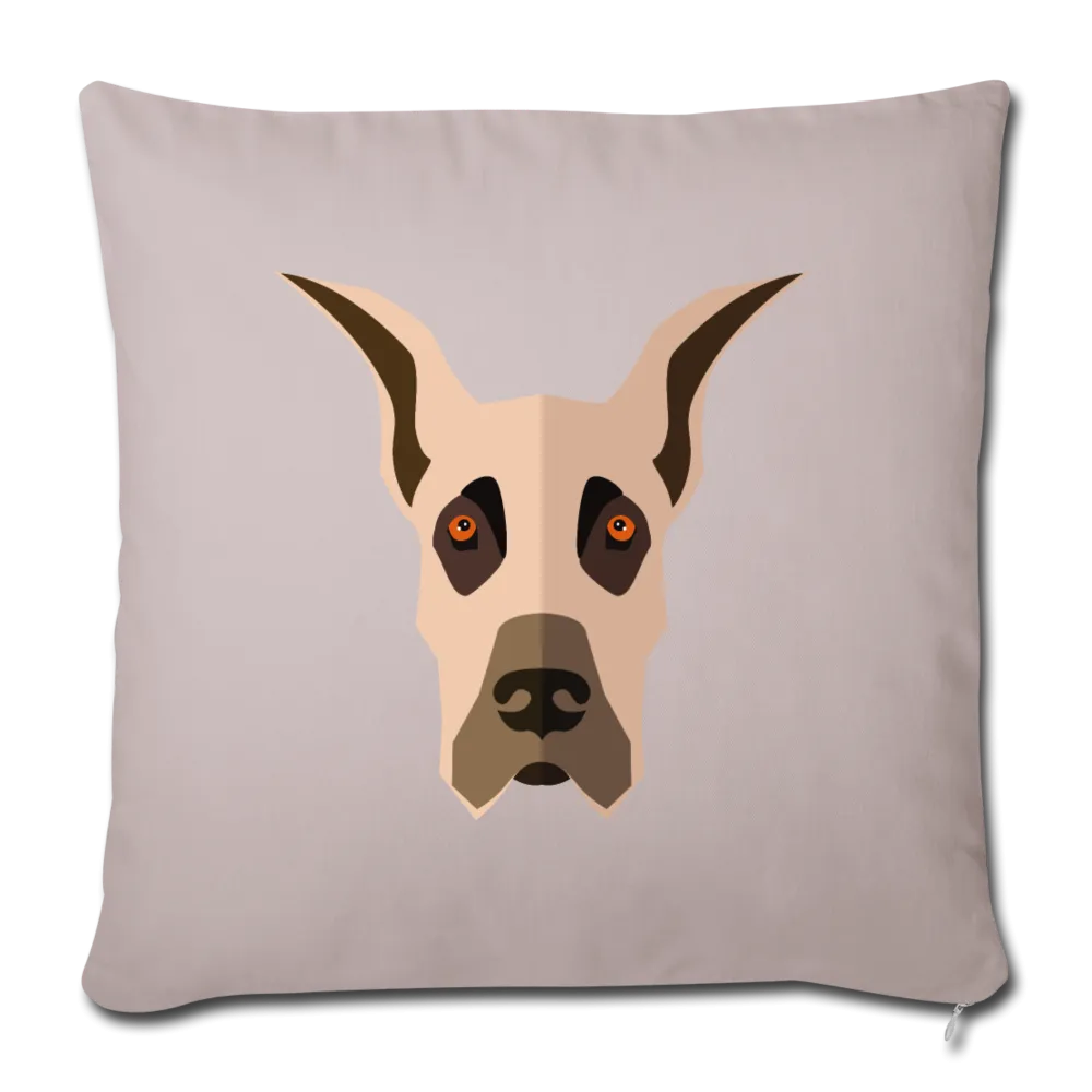 Fawn Great Dane Throw Pillow Cover 18” x 18”