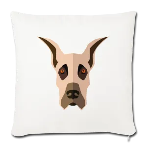 Fawn Great Dane Throw Pillow Cover 18” x 18”