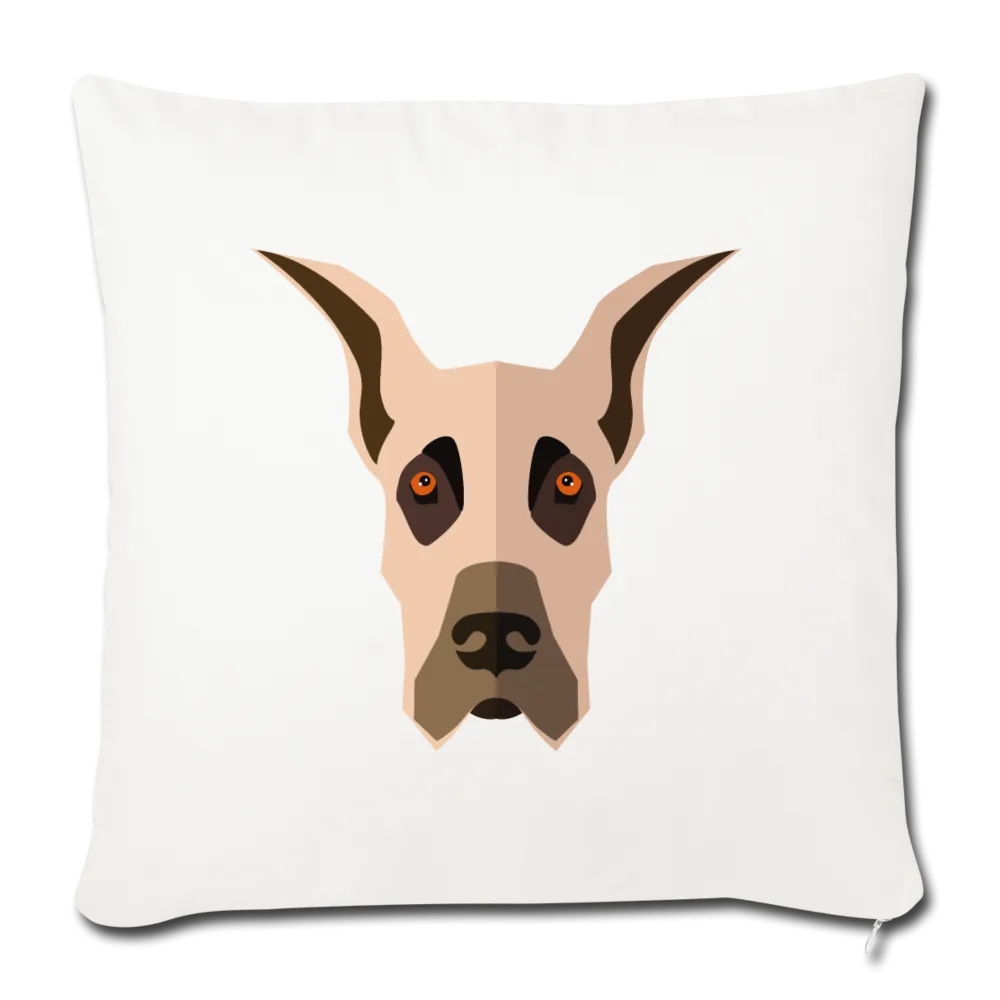 Fawn Great Dane Throw Pillow Cover 18” x 18”