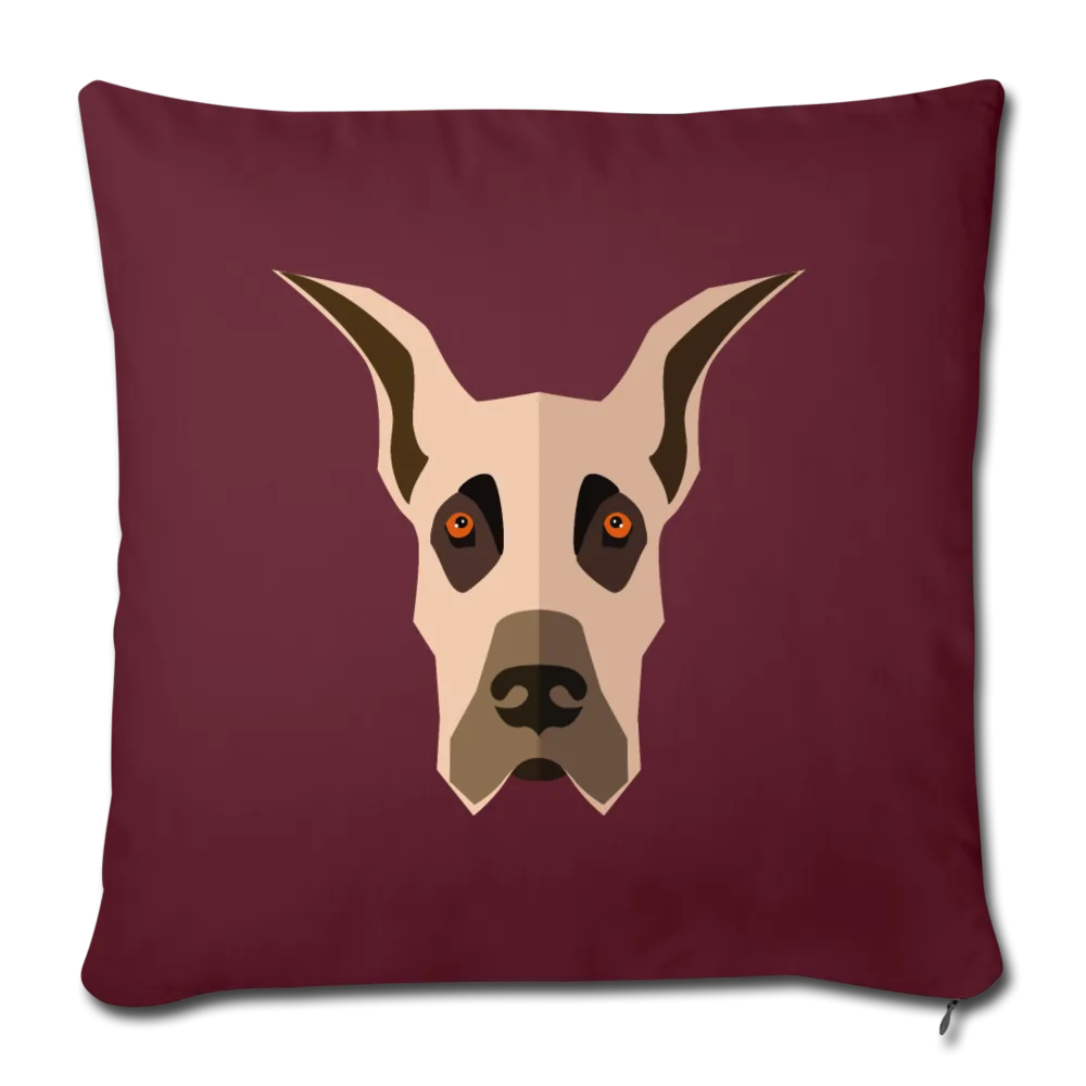 Fawn Great Dane Throw Pillow Cover 18” x 18”