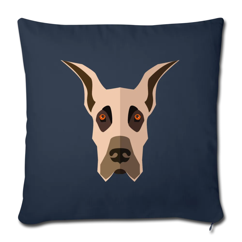 Fawn Great Dane Throw Pillow Cover 18” x 18”