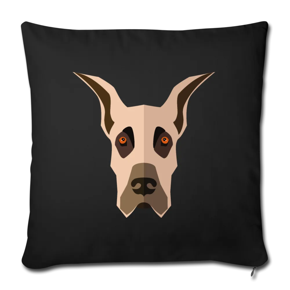 Fawn Great Dane Throw Pillow Cover 18” x 18”