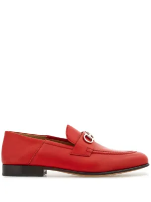 Ferragamo Gancini-buckle leather loafers
