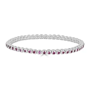 Flexible Pink Sapphire Bangle