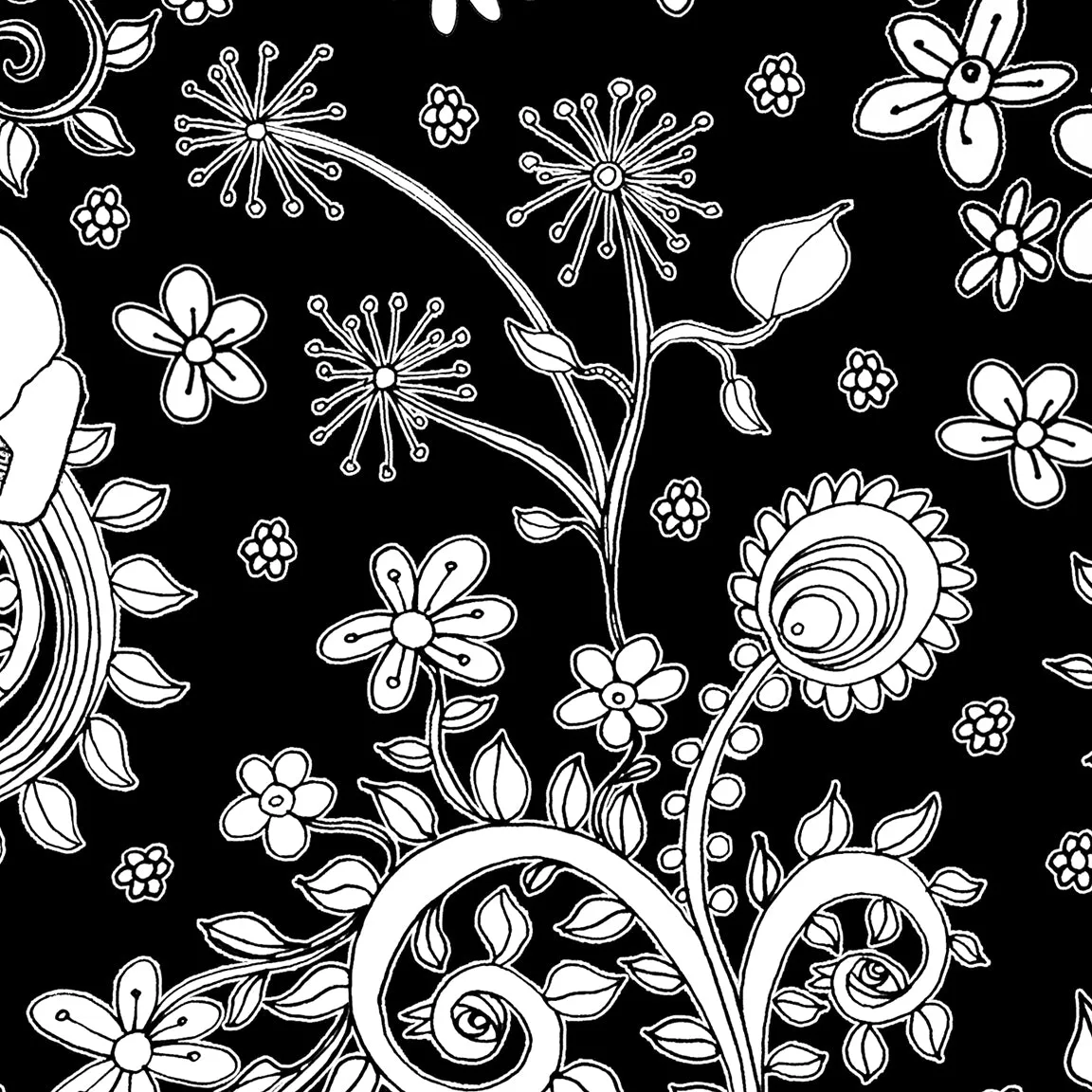 Floral Throw Pillow 'Birds of a Flower 04'