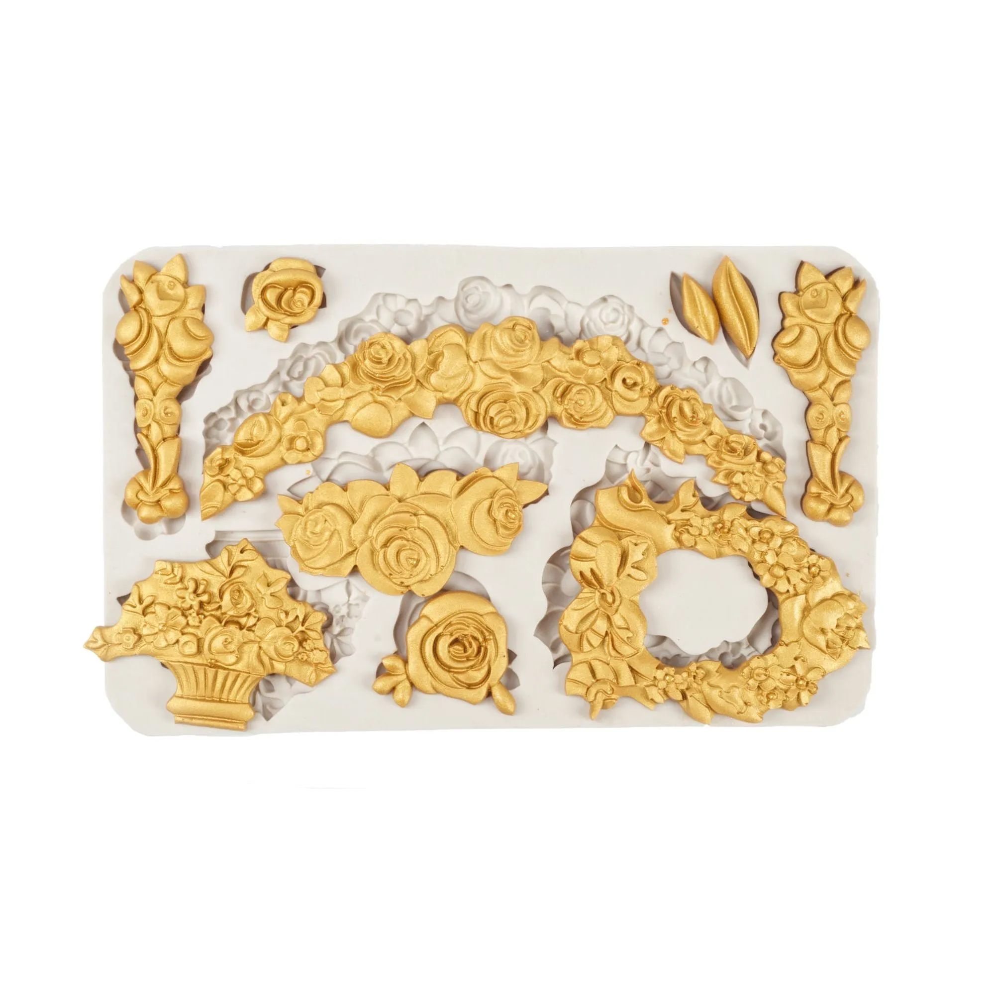 Flowers Flexible Silicone Mould for Crafts, Jewelry, Resin, Scrapbooking, Polymer Clay.