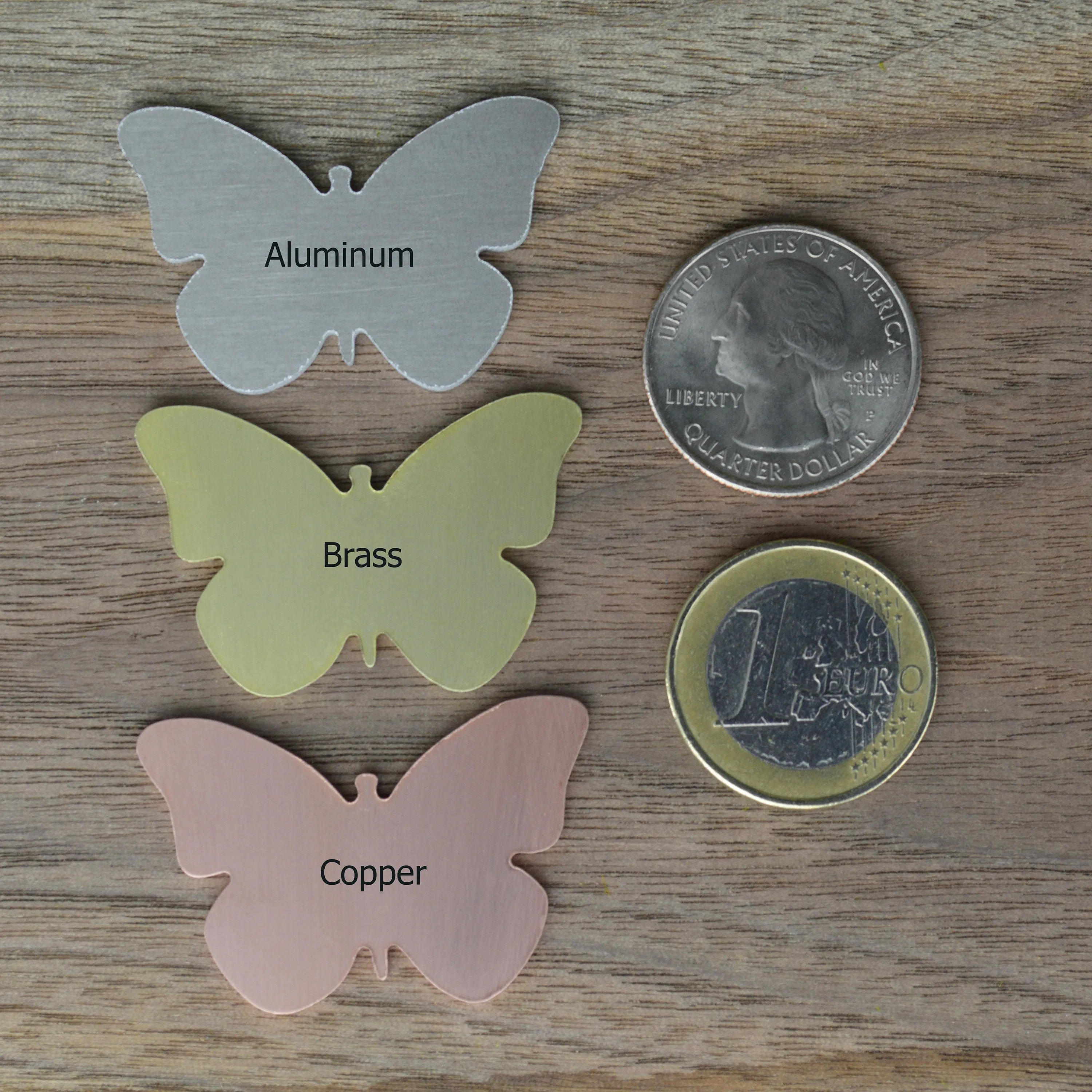 Flutter and Foliage Hand Stamped Dog Collar Tag