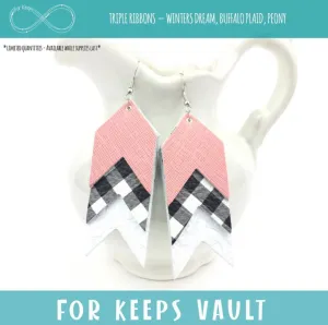 For Keeps Triple Ribbon Earrings