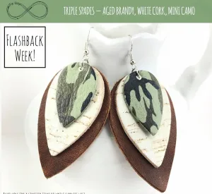 For Keeps Triple Spade Earrings