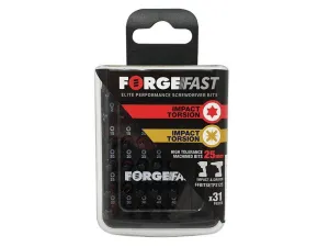 Forgefix ForgeFast PZ/TX Compatible Impact Bit Set, 31 Piece