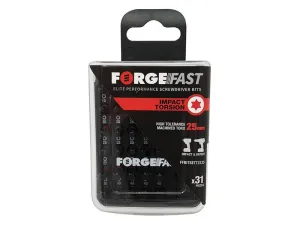 Forgefix ForgeFast TORX Compatible Impact Bit Set, 31 Piece