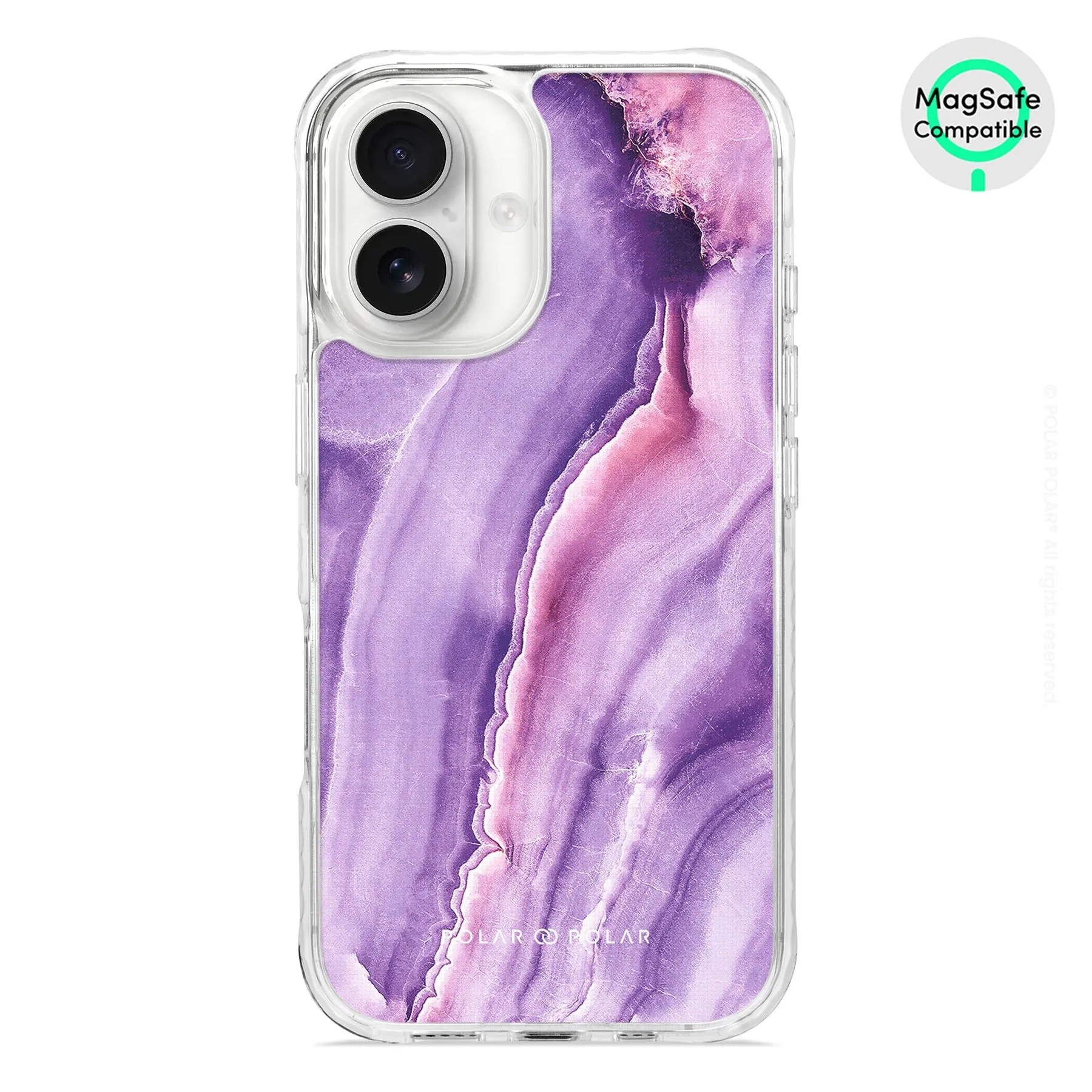 French Violet - iPhone 16 Clear Bumper MagSafe Case
