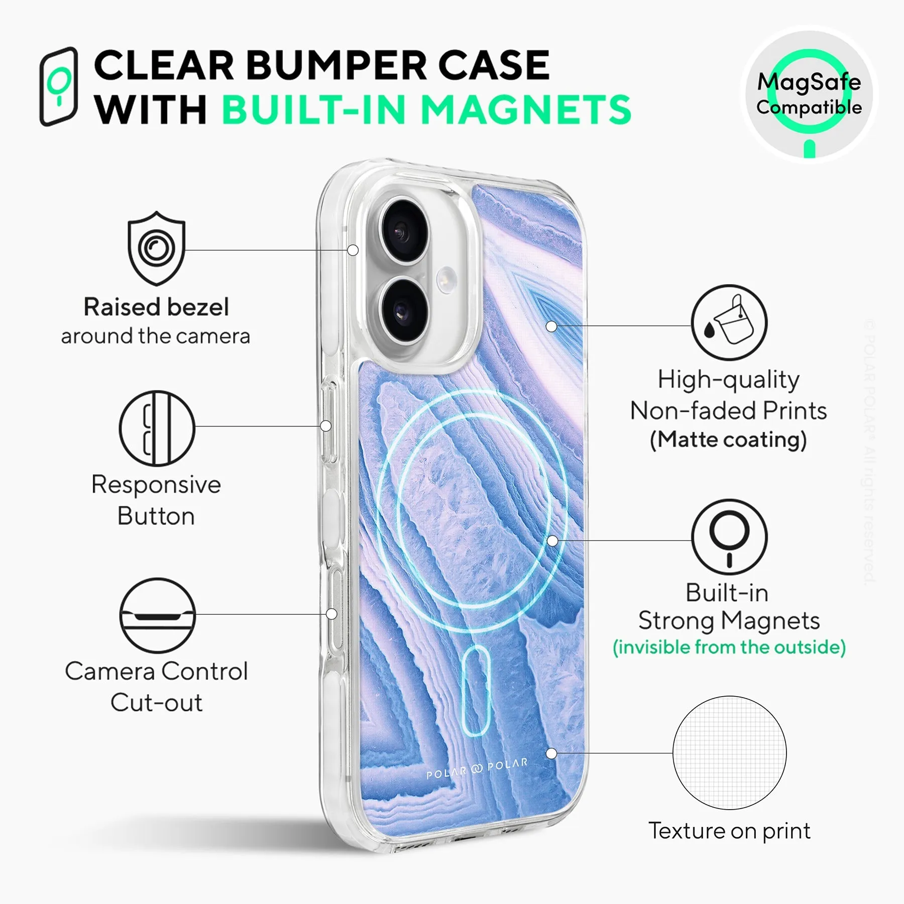 Frozen River - iPhone 16 Clear Bumper MagSafe Case