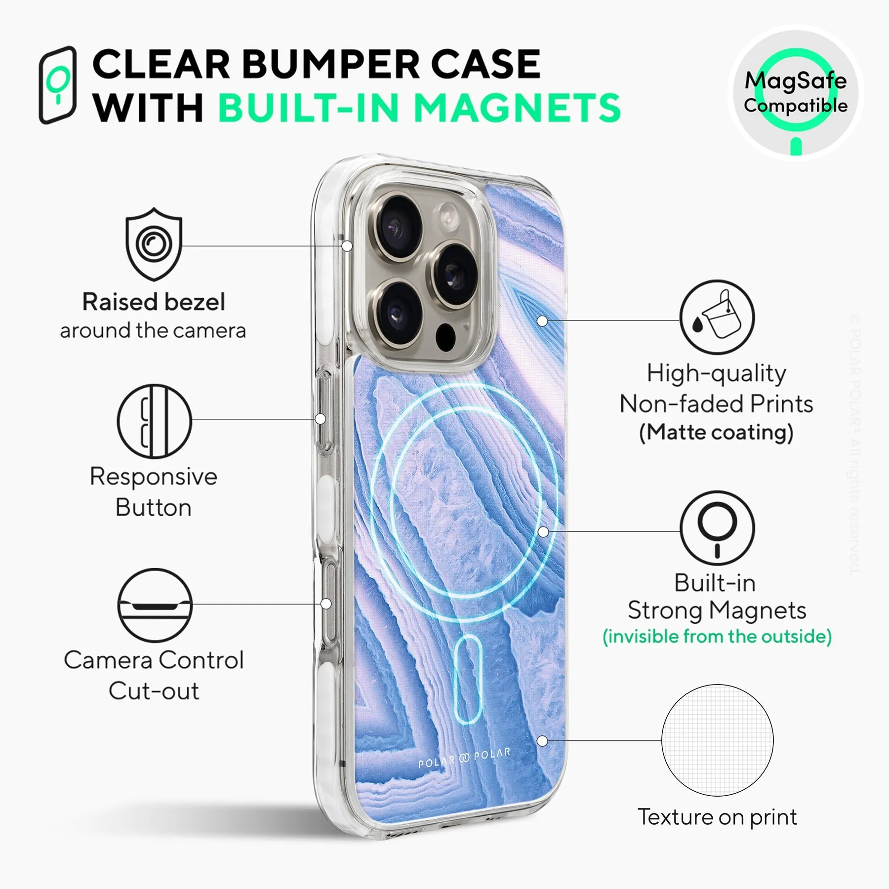 Frozen River - iPhone 16 Pro Clear Bumper MagSafe Case
