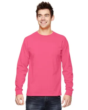 Fruit of the Loom Lightweight Long Sleeve T-Shirt | Neon Pink