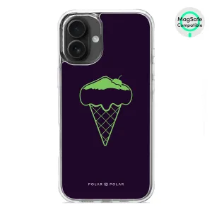 Fujisan Black Ice Cream - iPhone 16 Plus Clear Bumper MagSafe Case
