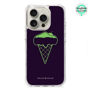 Fujisan Black Ice Cream - iPhone 16 Pro Clear Bumper MagSafe Case