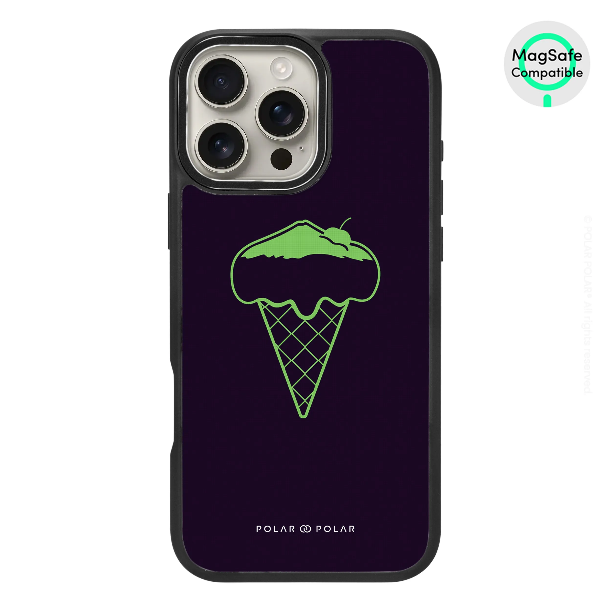 Fujisan Black Ice Cream - iPhone 16 Pro Max Frosted Black Bumper MagSafe Case