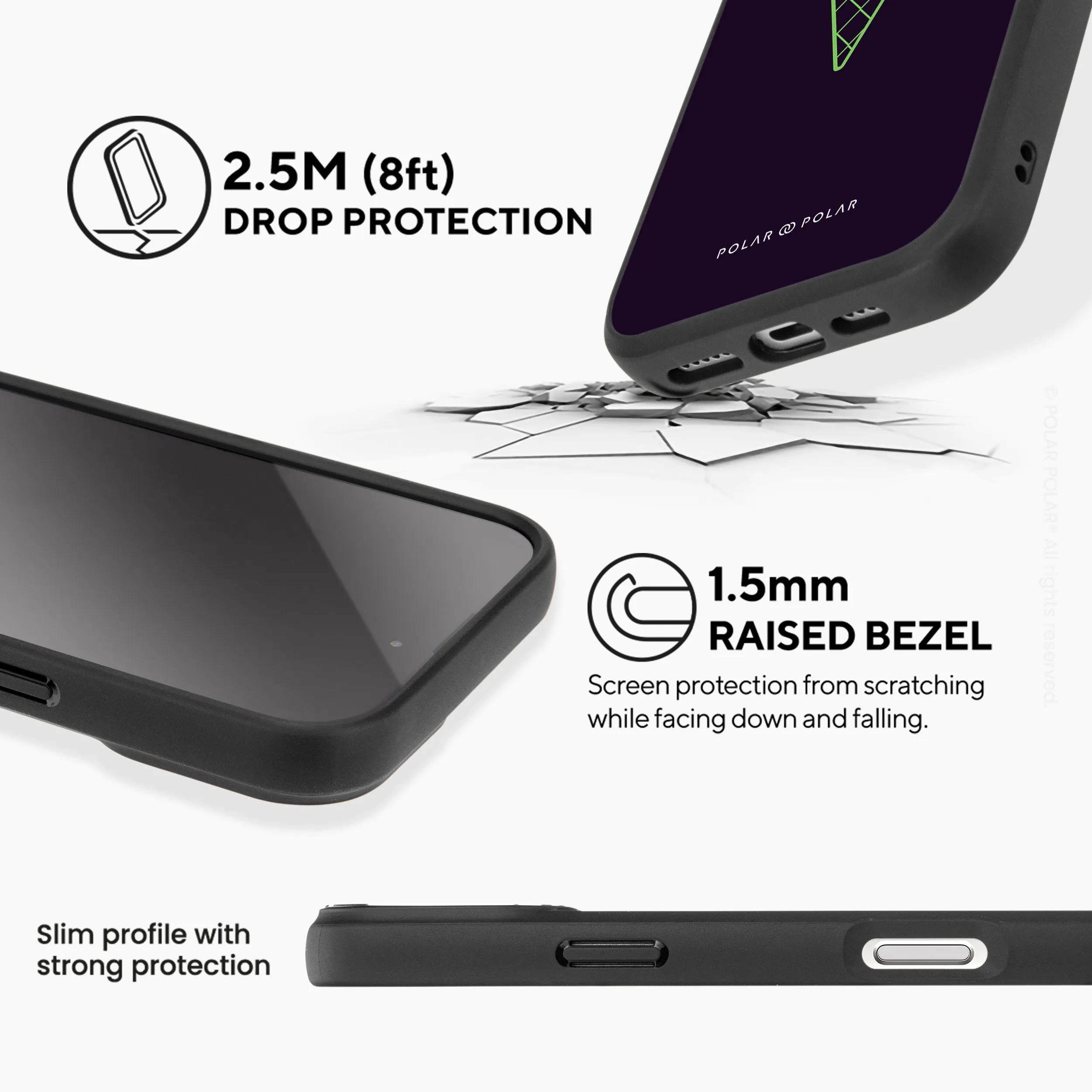 Fujisan Black Ice Cream - iPhone 16 Pro Max Frosted Black Bumper MagSafe Case