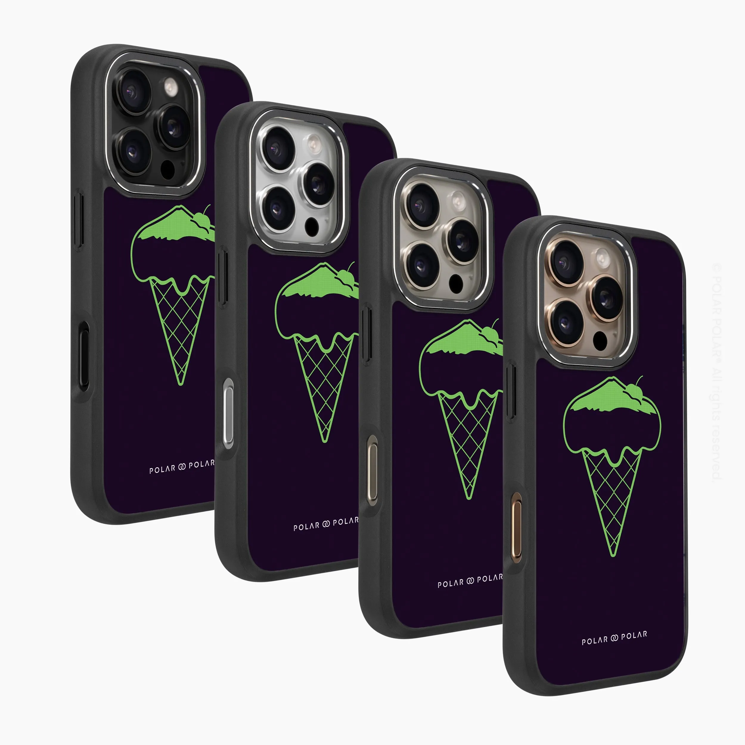 Fujisan Black Ice Cream - iPhone 16 Pro Max Frosted Black Bumper MagSafe Case