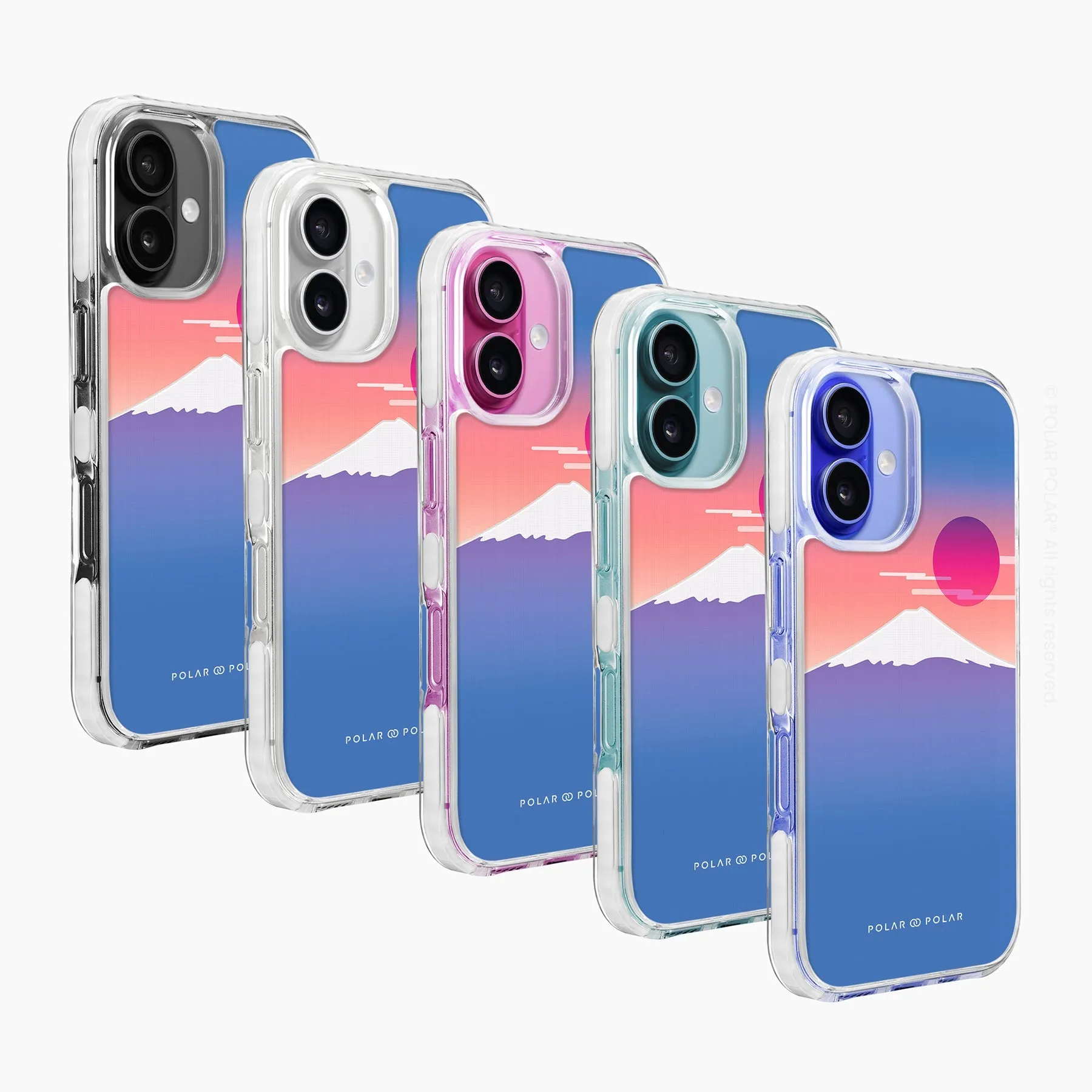 Fujisan Blue - iPhone 16 Clear Bumper MagSafe Case