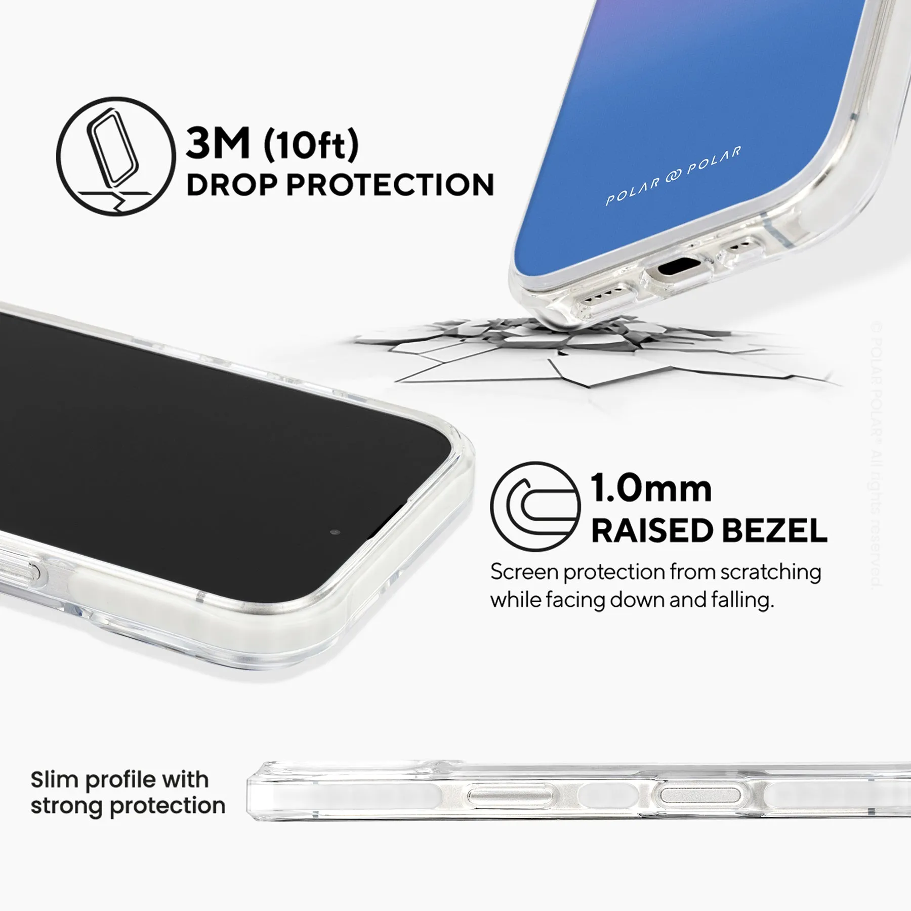 Fujisan Blue - iPhone 16 Plus Clear Bumper MagSafe Case