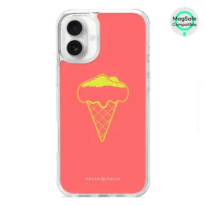 Fujisan Coral Ice Cream - iPhone 16 Plus Clear Bumper MagSafe Case