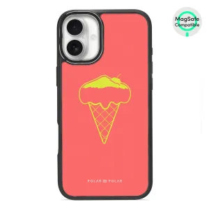Fujisan Coral Ice Cream - iPhone 16 Plus Frosted Black Bumper MagSafe Case