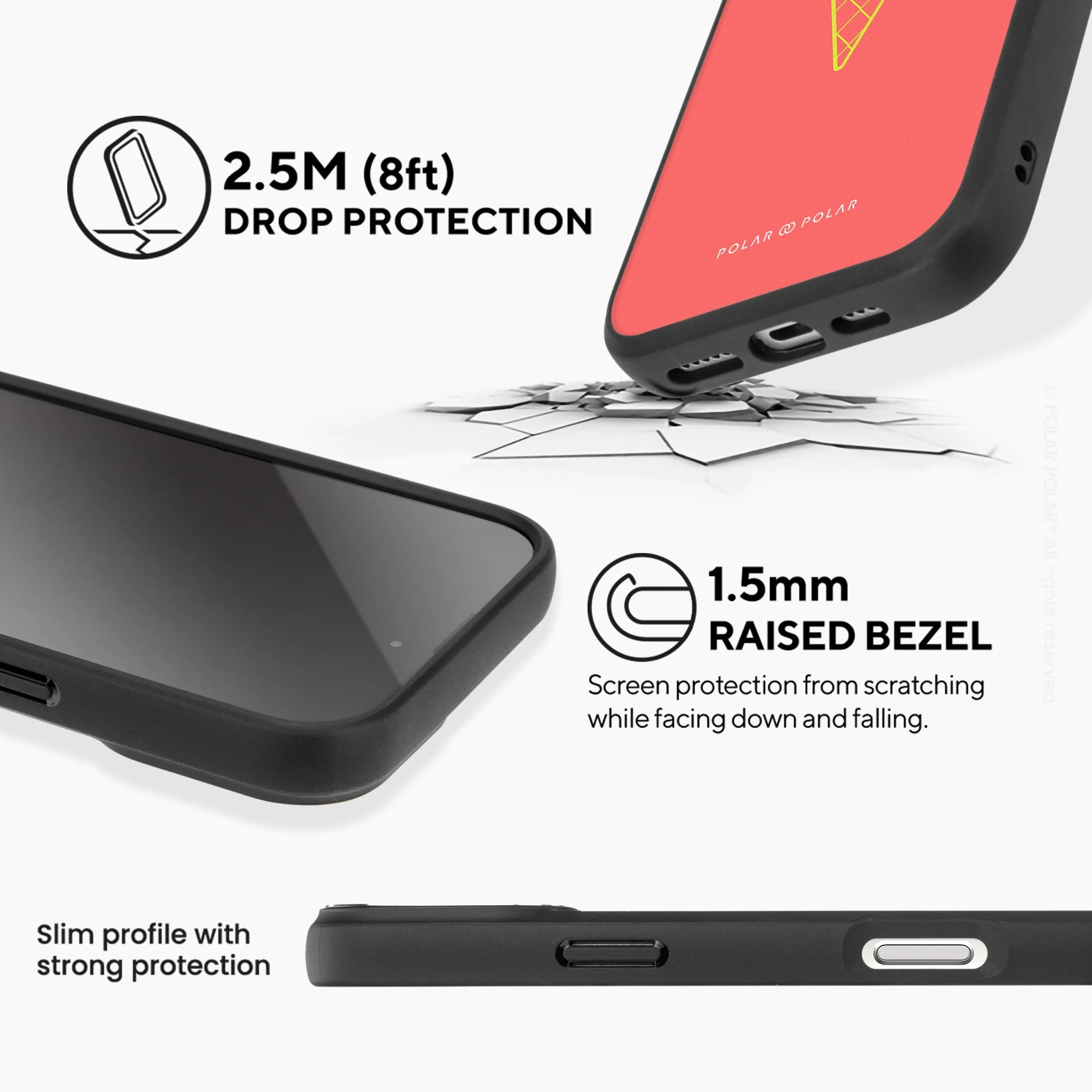Fujisan Coral Ice Cream - iPhone 16 Pro Frosted Black Bumper MagSafe Case