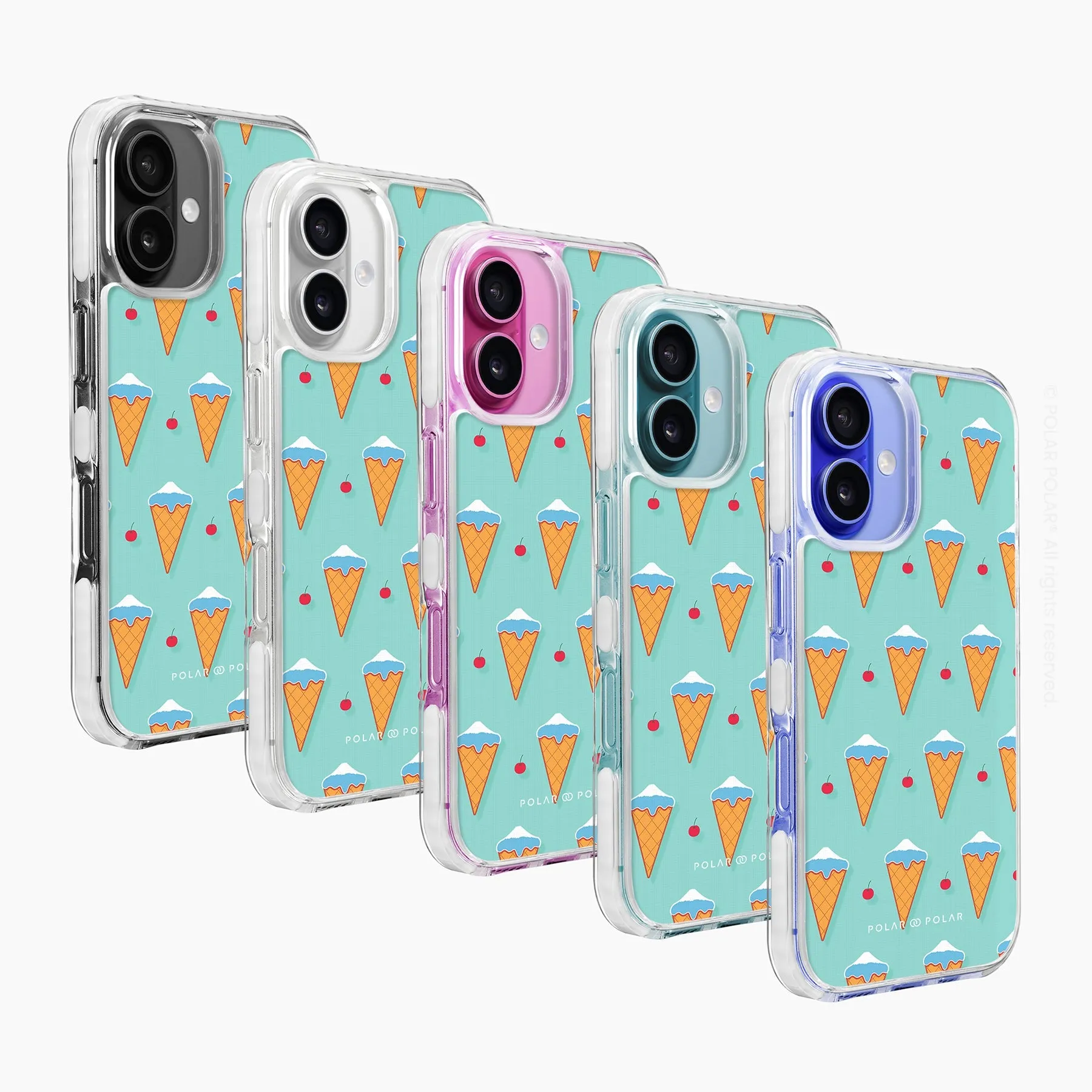 Fujisan Lake Blue Ice Cream - iPhone 16 Clear Bumper MagSafe Case