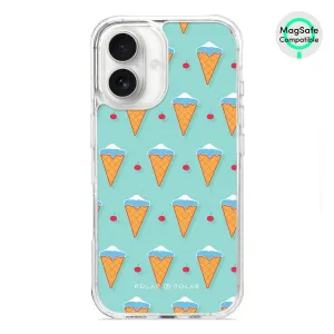 Fujisan Lake Blue Ice Cream - iPhone 16 Clear Bumper MagSafe Case