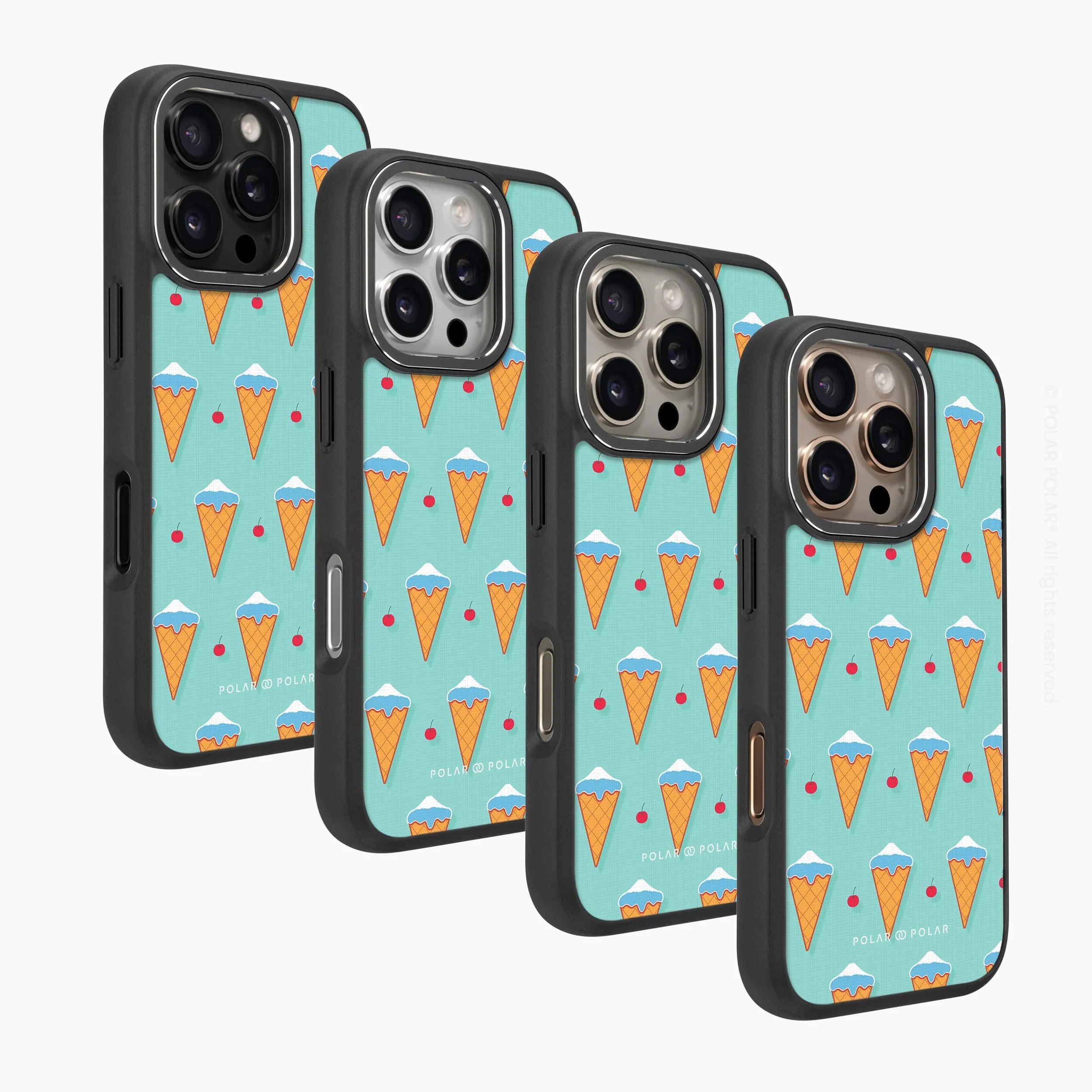 Fujisan Lake Blue Ice Cream - iPhone 16 Pro Max Frosted Black Bumper MagSafe Case