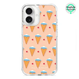 Fujisan Peach Ice Cream - iPhone 16 Clear Bumper MagSafe Case