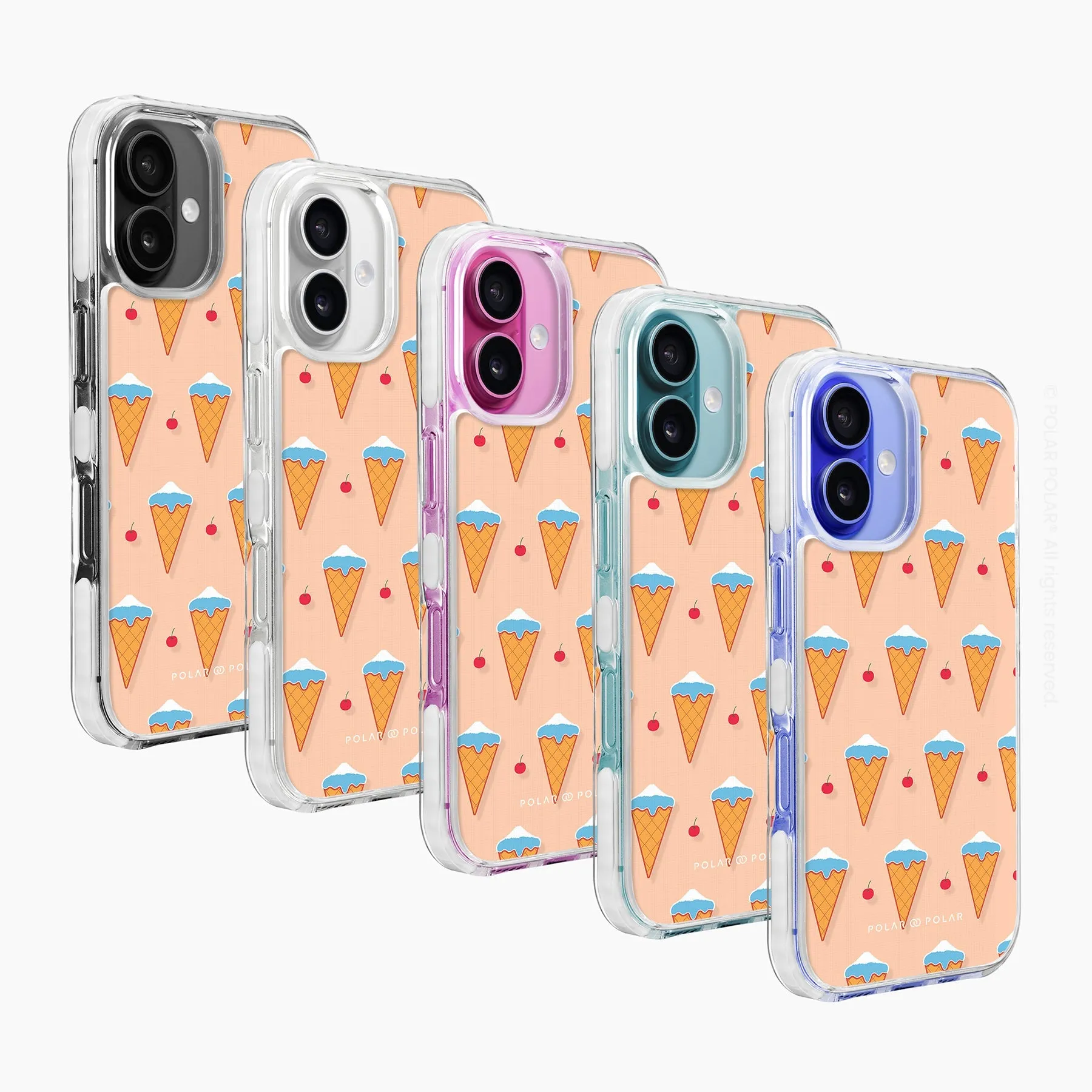 Fujisan Peach Ice Cream - iPhone 16 Clear Bumper MagSafe Case