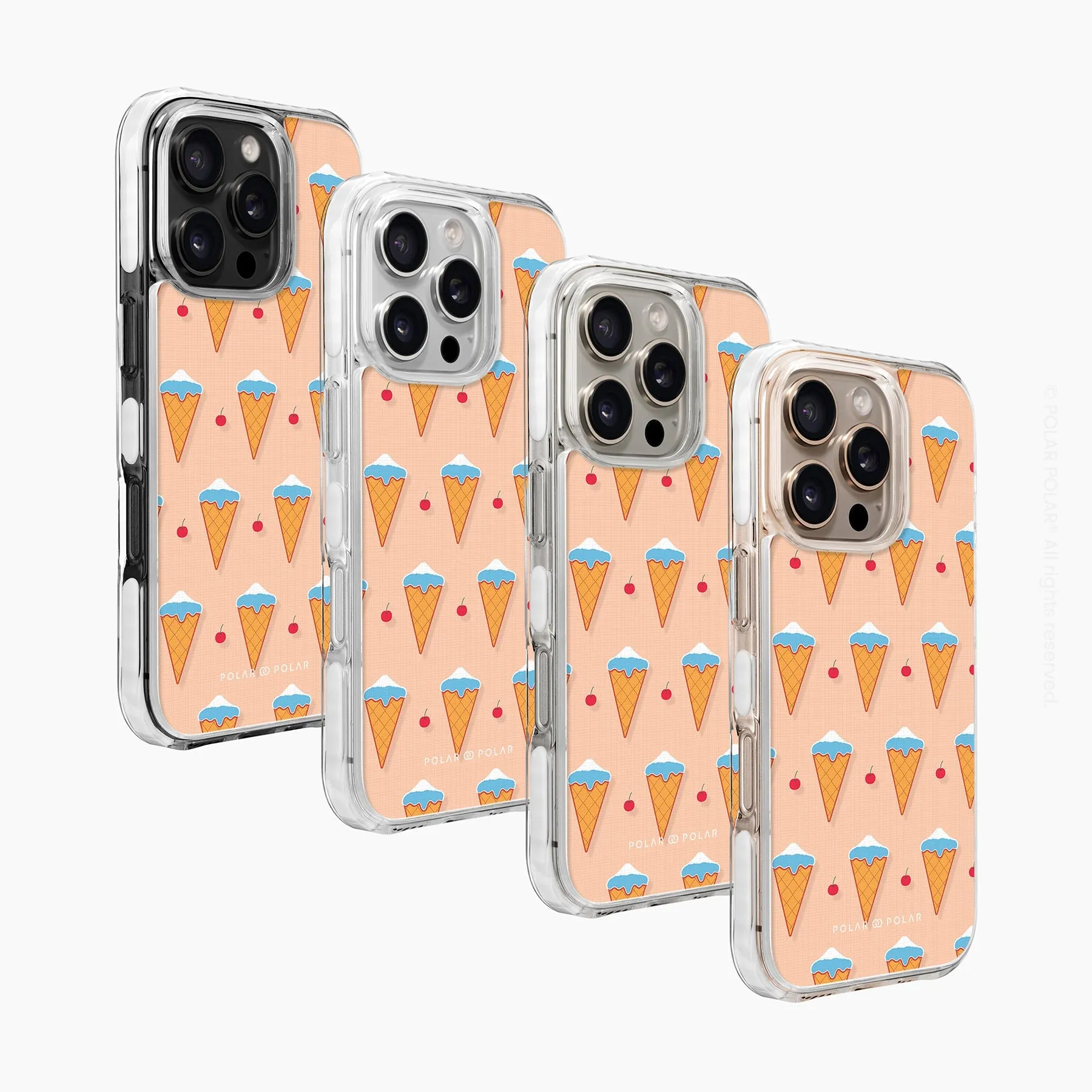 Fujisan Peach Ice Cream - iPhone 16 Pro Clear Bumper MagSafe Case