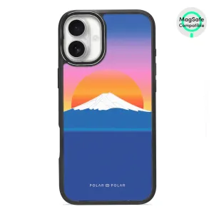 Fujisan Sunset - iPhone 16 Plus Frosted Black Bumper MagSafe Case