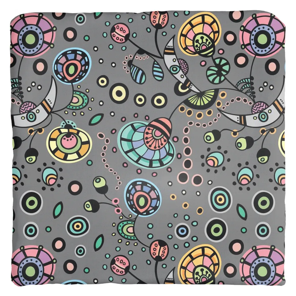 Funky Bloom Throw Pillow
