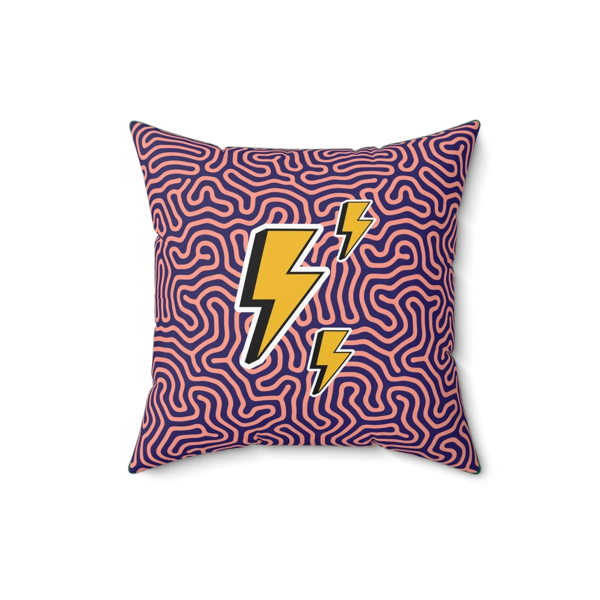 Funky Lightning Throw Pillow