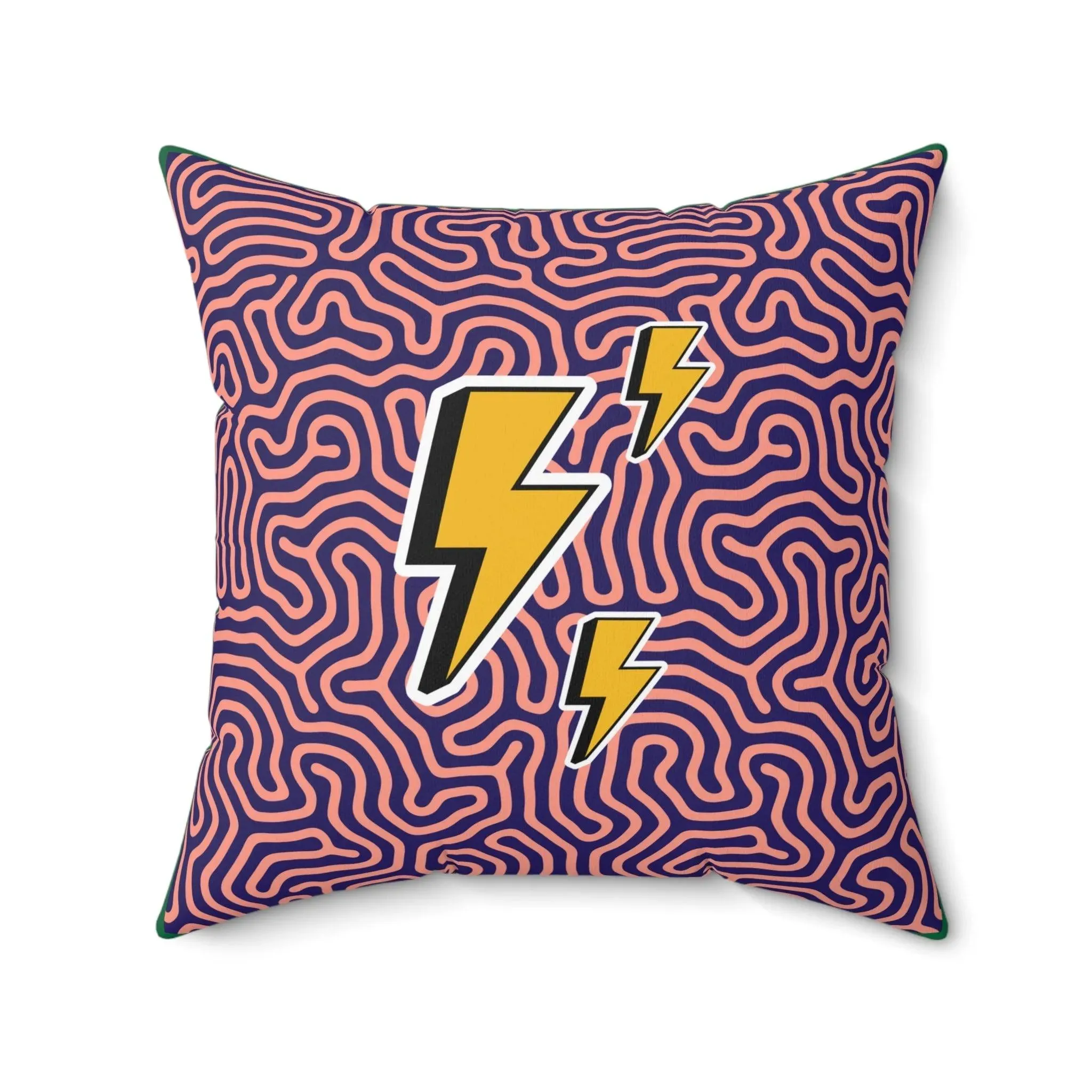 Funky Lightning Throw Pillow