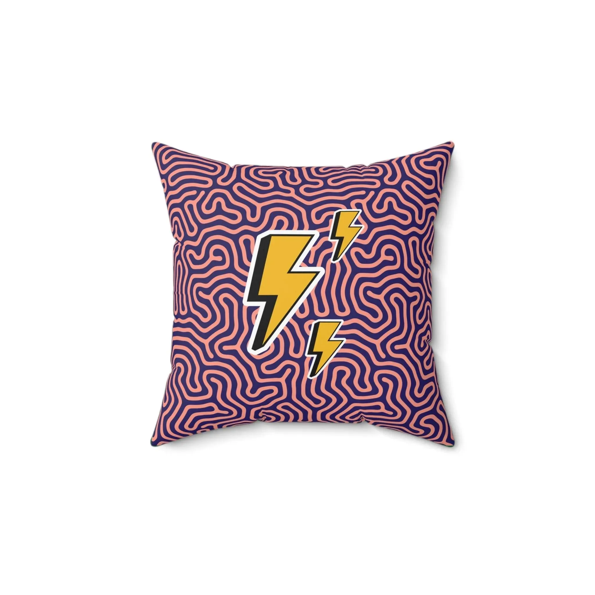 Funky Lightning Throw Pillow