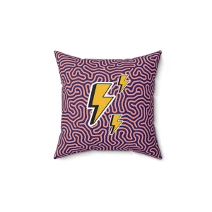 Funky Lightning Throw Pillow