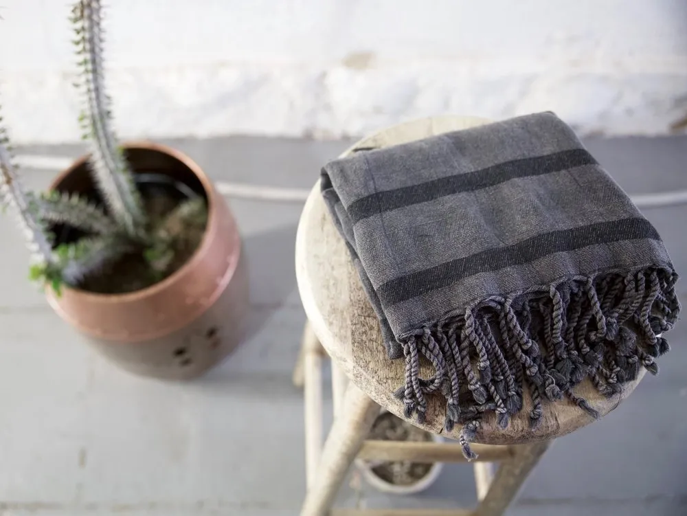 Gece Pestemal Scarf in Dark Grey
