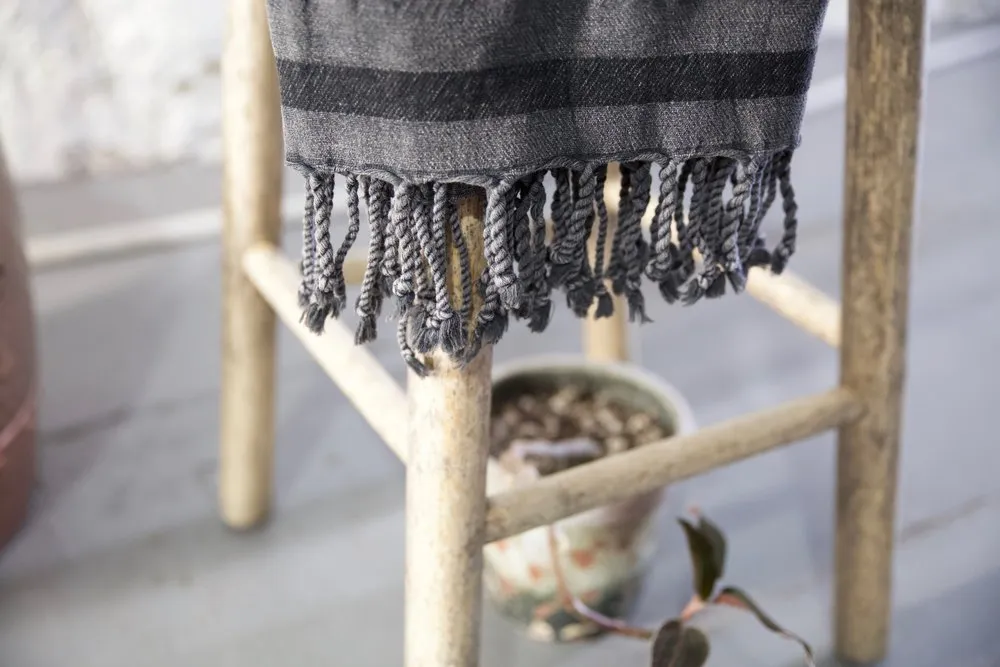 Gece Pestemal Scarf in Dark Grey