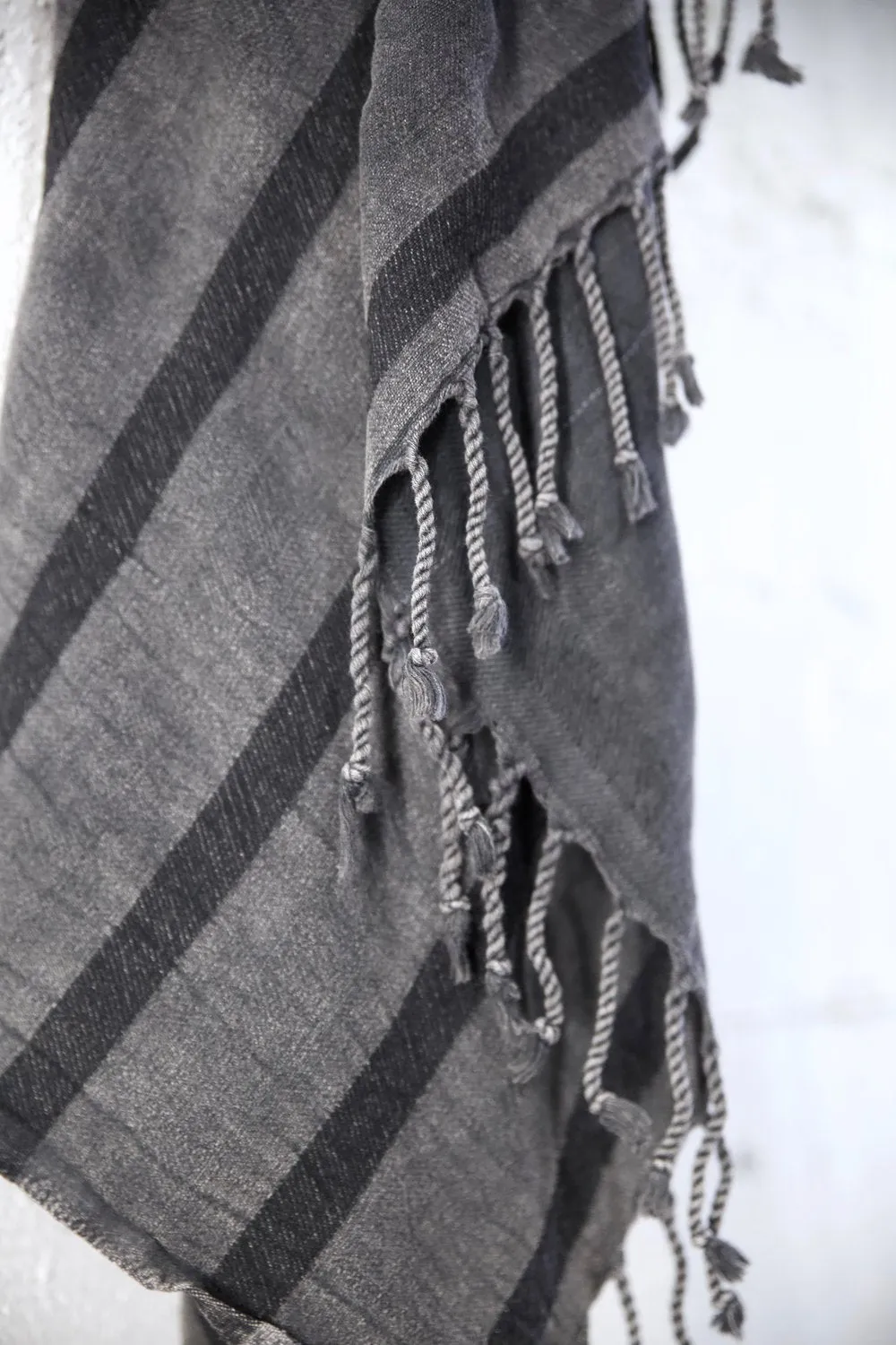 Gece Pestemal Scarf in Dark Grey