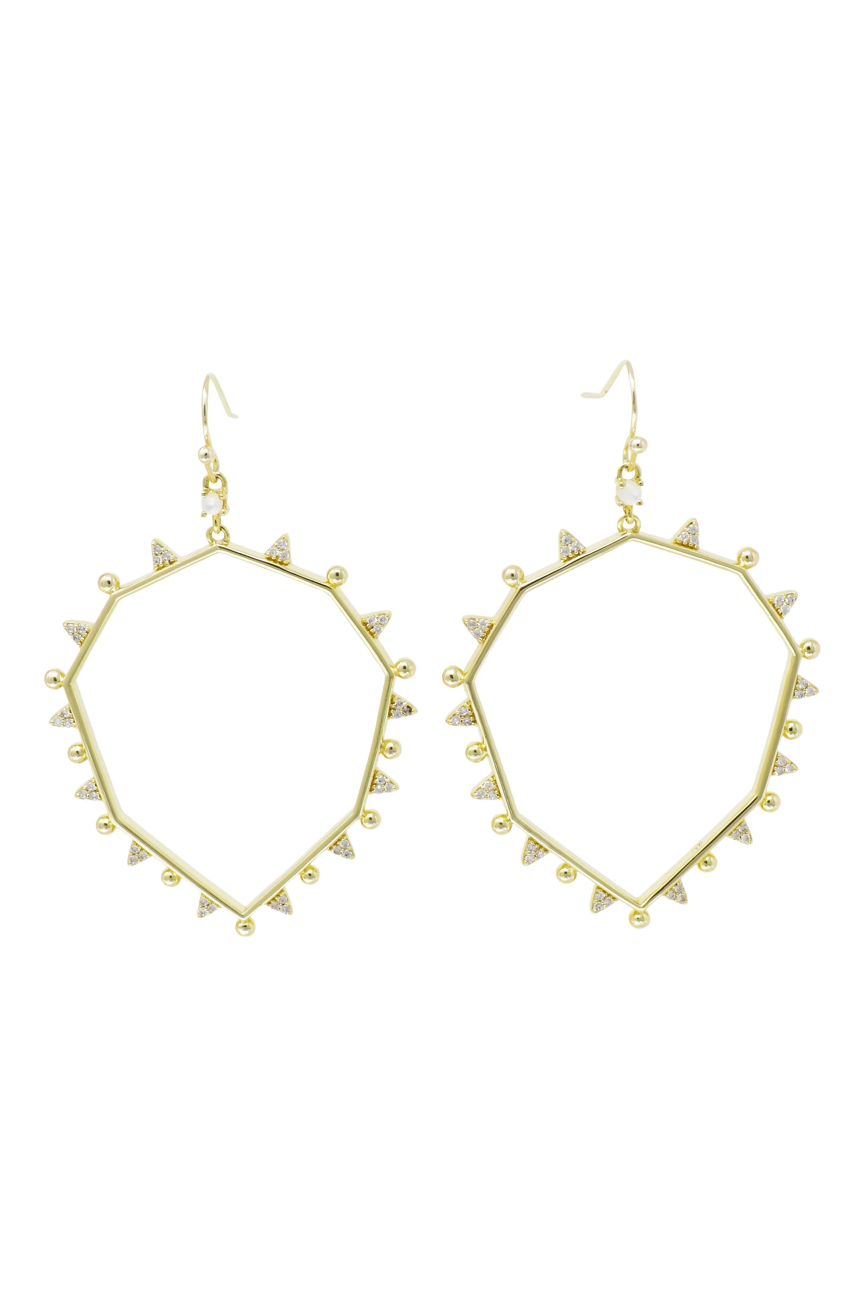 Geo Gold Drop Earrings