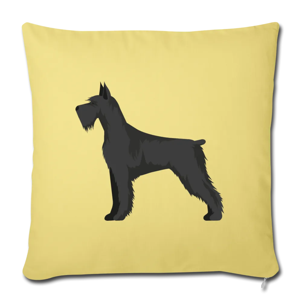 Giant Schnauzer-Throw Pillow Cover 18” x 18”