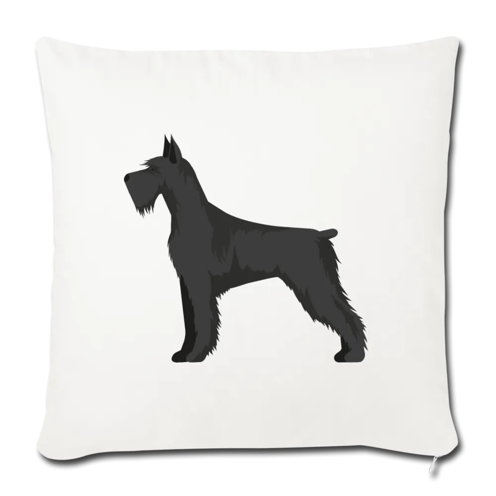 Giant Schnauzer-Throw Pillow Cover 18” x 18”