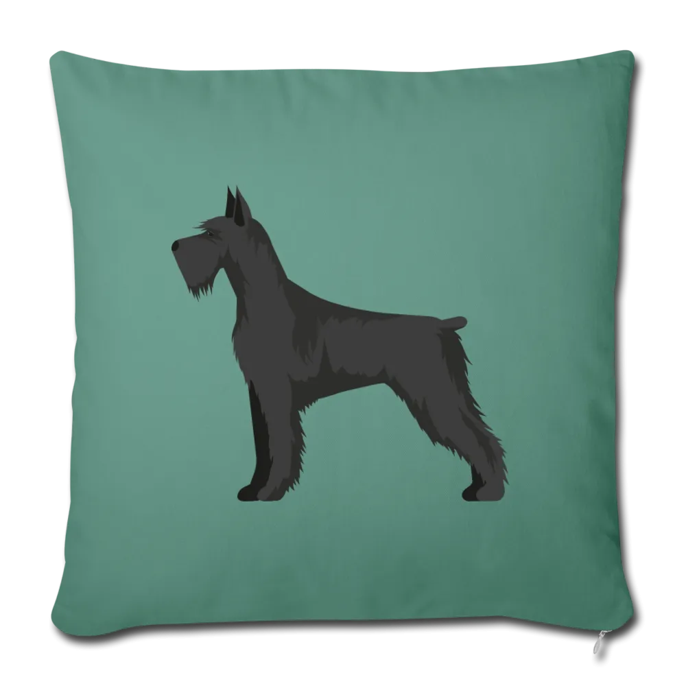 Giant Schnauzer-Throw Pillow Cover 18” x 18”